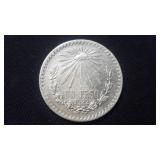1922 UN Peso 72% Silver From Mexico
