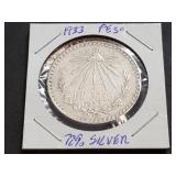 1933 UN Peso From Mexico 72% Silver