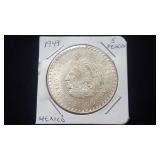 1947 Cinco (5) Pesos 90% Silver From Mexico