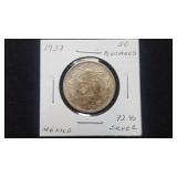 1937 50 Centavos from Mexico 72% Silver
