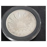 1895 Zs FZ 8 Reales Zacatecas, Mexico 90.3% Silver
