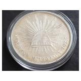 1909 Mo GV UN Peso Fom Mexico 90.27% Silver
