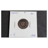 1910 M 1 Centavo From Mexico