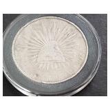 1905 Mo AM UN Peso from Mexico 90.27% Silver