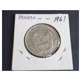 1961 1/2 Balboa From Panama 90% Silver