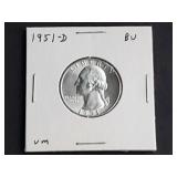 1951 D Washington Quarter