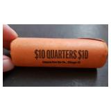 Roll 90% Silver Quarter Johnson Fara Box Co