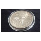 1985 World Trade 1 Ounce .999 Silver