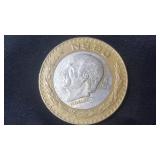 1994 20 Pesos 92.5% Silver Center