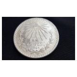 1945 Un Peso From Mexico 72% Silver