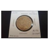 1920 50 Centavos from Mexico 72% Silver