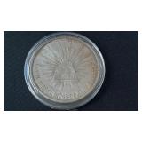 1908 Mo G.V. UN Peso from Mexico 90.3% Silver