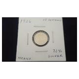 1926 10 Centavos from Mexico 72% Silver