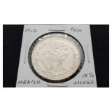 1962 UN Peso from Mexico 10% Silver High Grade