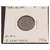 1916 5 Centimes From French Belgium