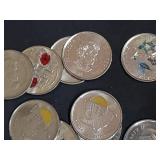 25 Colorized Canadian 25 Cent Coins