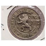 1894 10 Centimes From Belgium High Grade