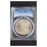 1881 S Morgan Silver Dollar PCGS MS64