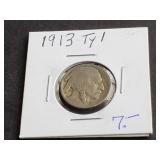 1913 Buffalo Nickel Type 1
