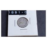 1891 O Seated Liberty Dime