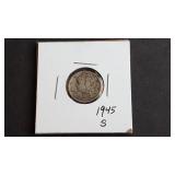 1945 S Mercury Dime