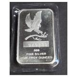 5 Ounce .999 Silver Bar 949888