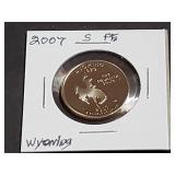 2007 S Wyoming State Quarter High Grade