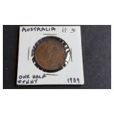 1939 1/2 Penny From Australia