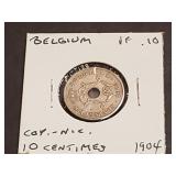 1904 10 Centimes From French Belgium