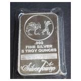 Silvertowne 5 Ounce .999 Silver Bar 084428