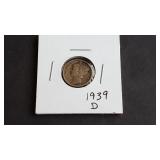 1939 D Mercury Dime