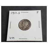 1917 S Mercury Dime