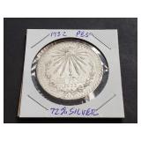 1932 UN Peso From Mexico 72% Silver