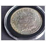 1887 O Morgan Silver Dollar Rainbow