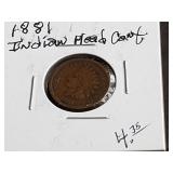 1881 Indian Head Cent