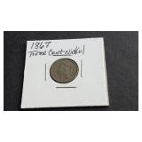 1867 3 Cent Nickel