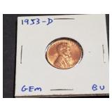 1953 D Lincoln Wheat Cent High Grade