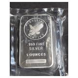 Sunshine Minting 5 Ounce .999 Silver Bar