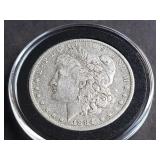 1884 O Morgan Silver Dollar
