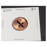 2000 Lincoln Cent with Cross Cut-out
