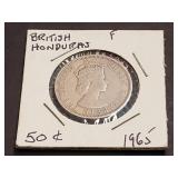 1965 50 Cents British Honduras Only 25,000 Minted
