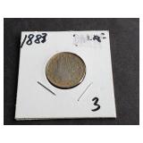 1883 V Nickel "No Cents" Full Liberty
