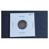 1899 5 Cents Victoria From Canada 92.5% Silver