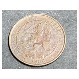 1906 2 1/2 Cents From Netherlands