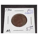 1906 Indian Head Cent Full Liberty