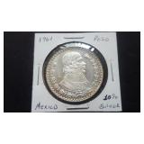1961 UN Peso from Mexico 10% Silver High Grade