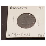 1915 25 Centimes From Belgium