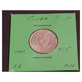 1920 5 Centavos  From Cuba