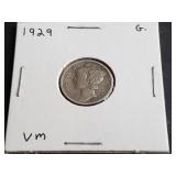 1929 Mercury Dime