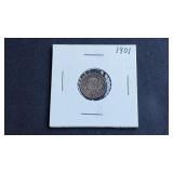 1901 5 Cents Victoria From Canada 92.5% Silver